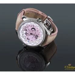 GIRARD PERREGAUX World time acero y diamantes automatico señora