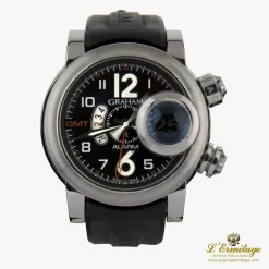 GRAHAM Swordfish grillo gmt alarma acero automático caballero