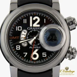 GRAHAM Swordfish grillo gmt alarma acero automático caballero