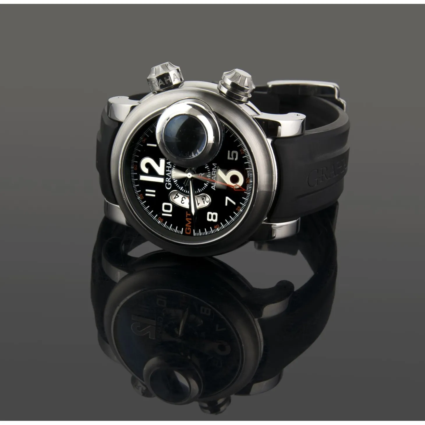 GRAHAM Swordfish grillo gmt alarma acero automático caballero