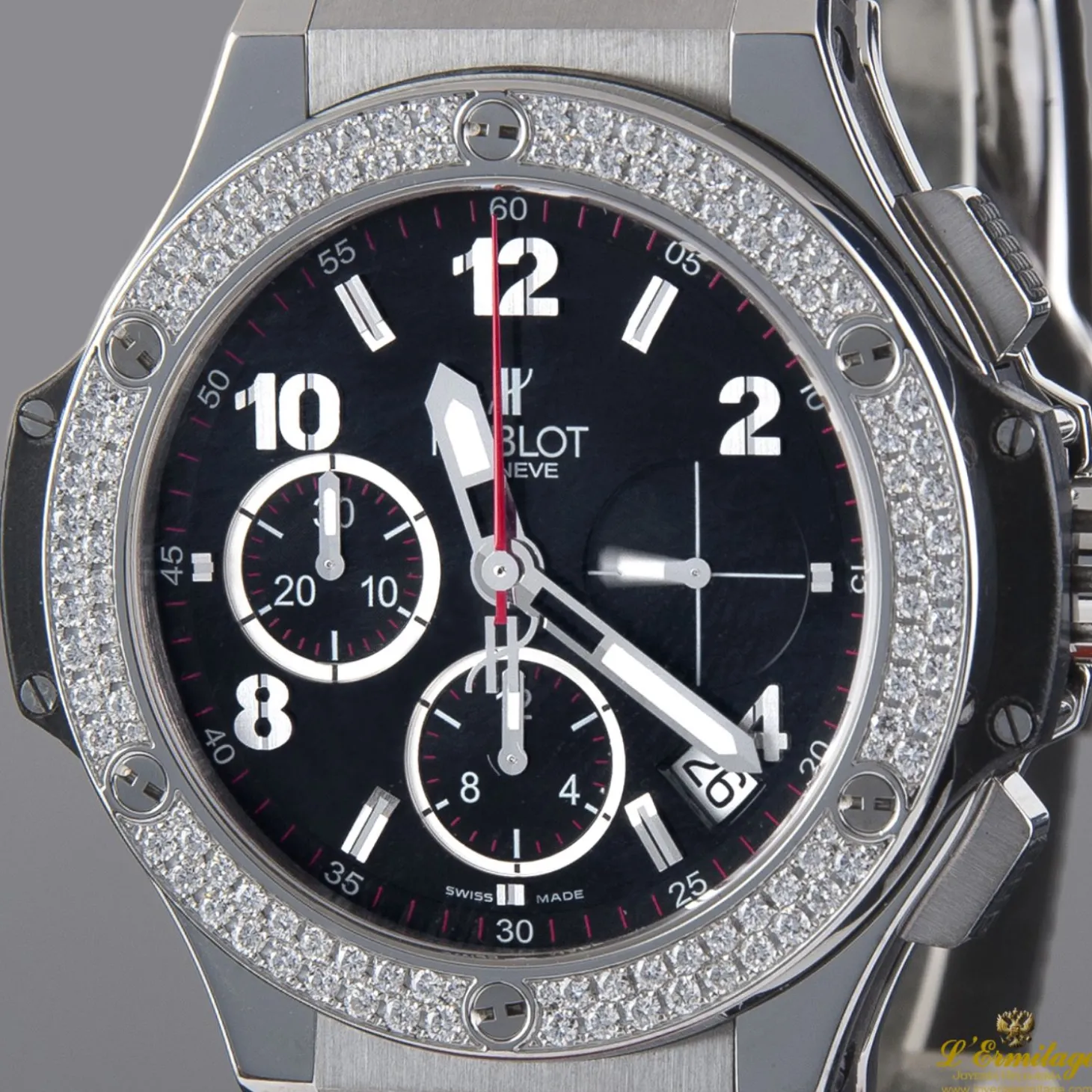 HUBLOT Big bang acero y diamantes