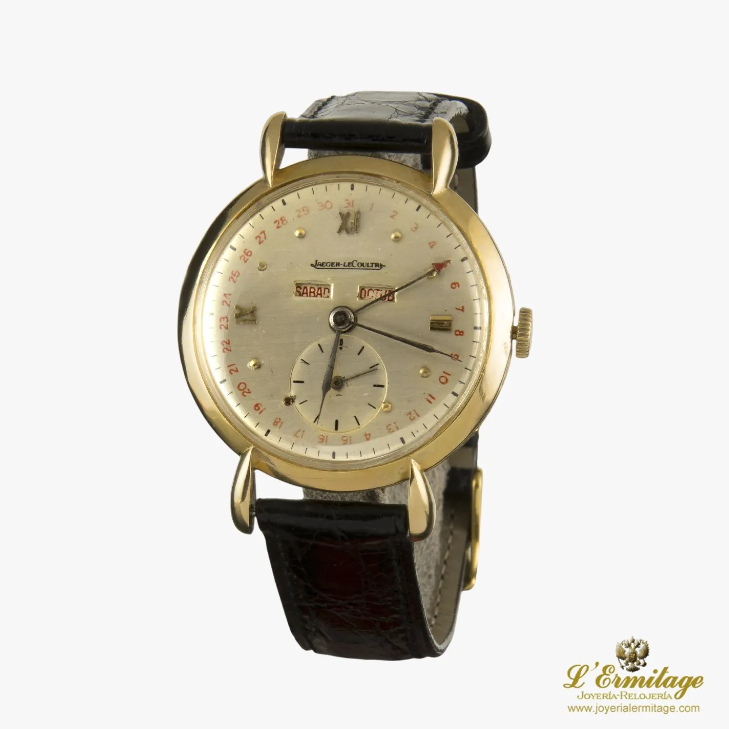 JAEGER-LECOULTRE Triple calendario oro amarillo cuerda manual