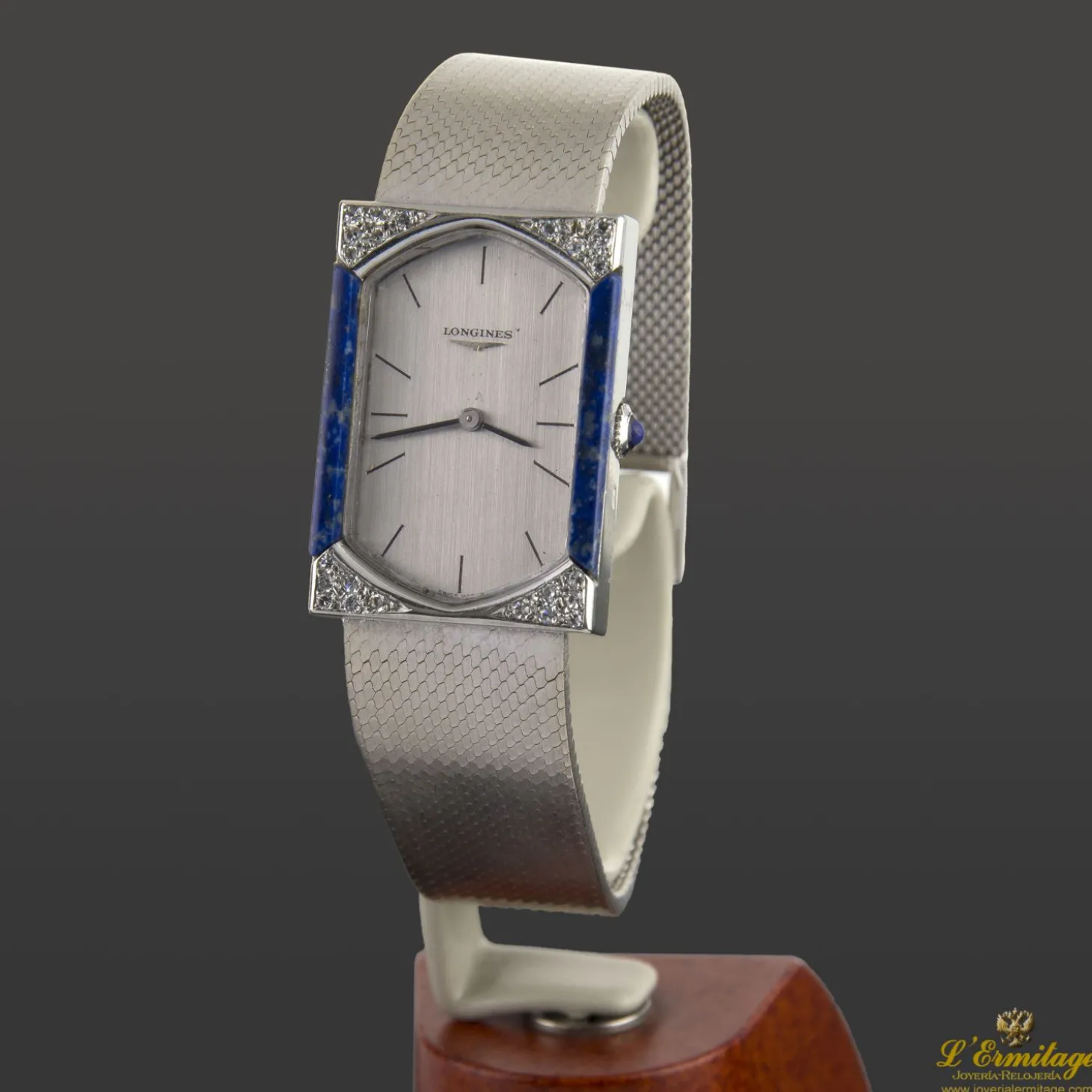 LONGINES Rectangolo diamond lapizlazuli