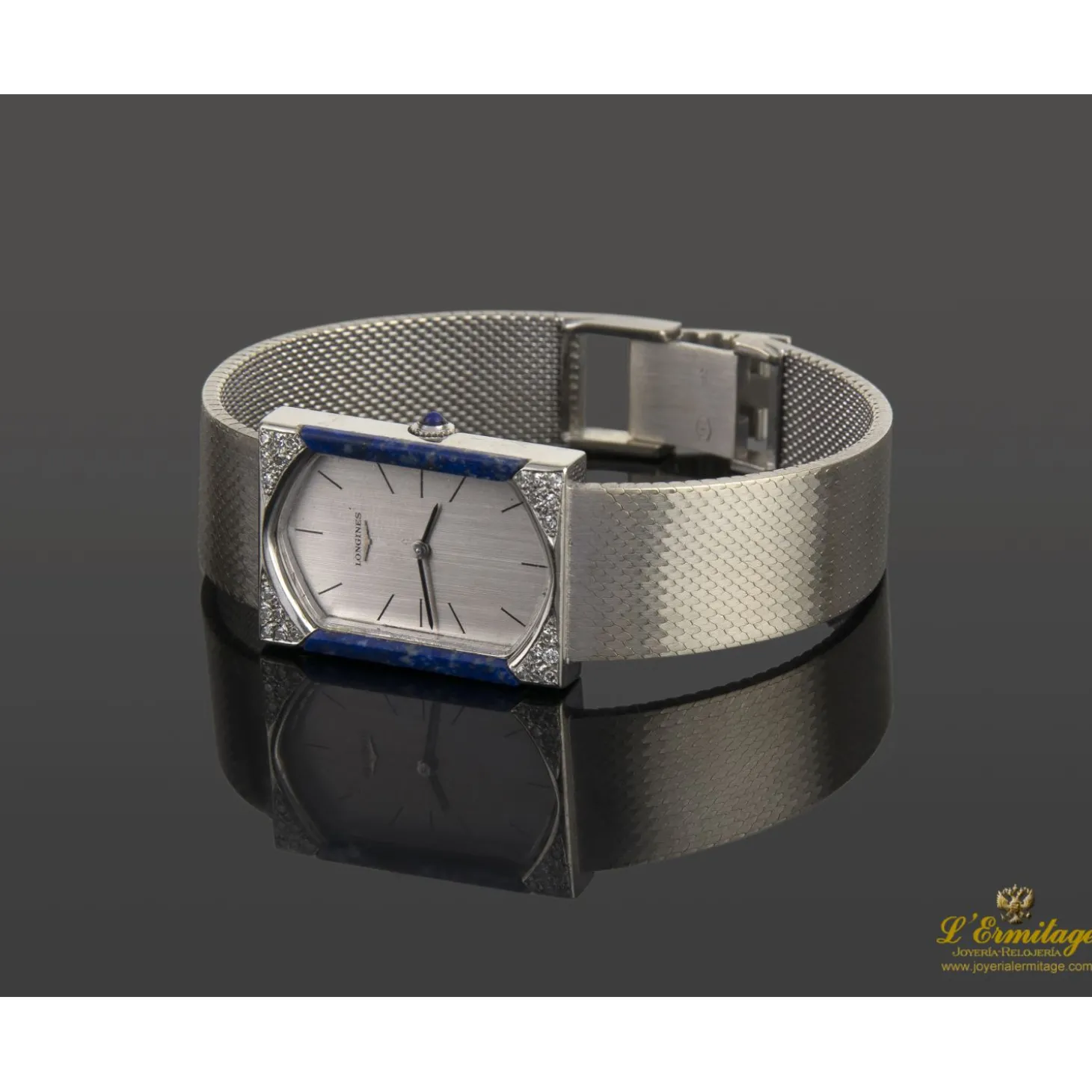 LONGINES Rectangolo diamond lapizlazuli