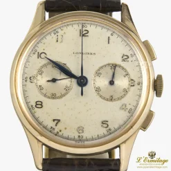 LONGINES Vintage chronograph oro amarillo cuerda manual caballero 38mm