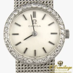 OMEGA Classic oro blanco y diamantes cuerda manual señora 20mm
