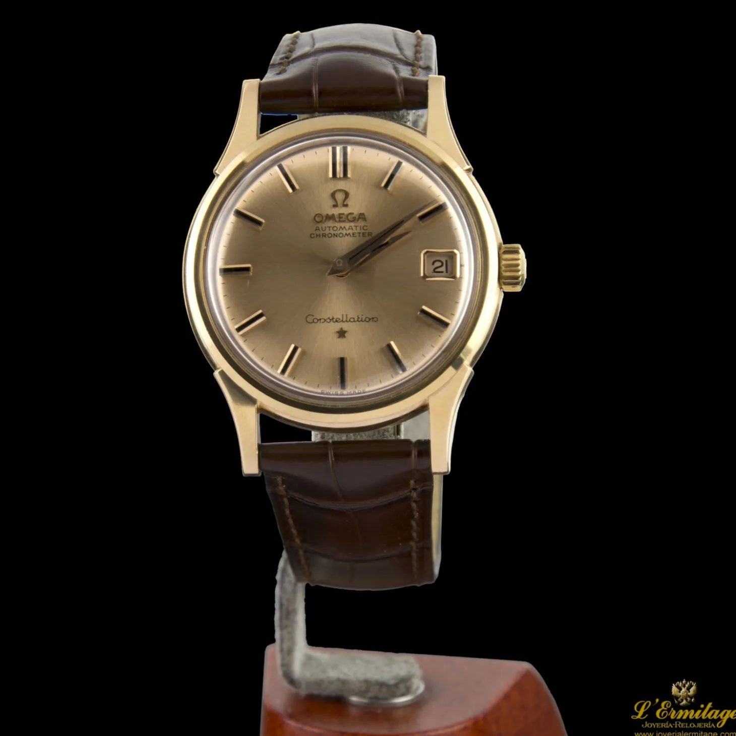 OMEGA Constellation automático oro amarillo caballero 34mm