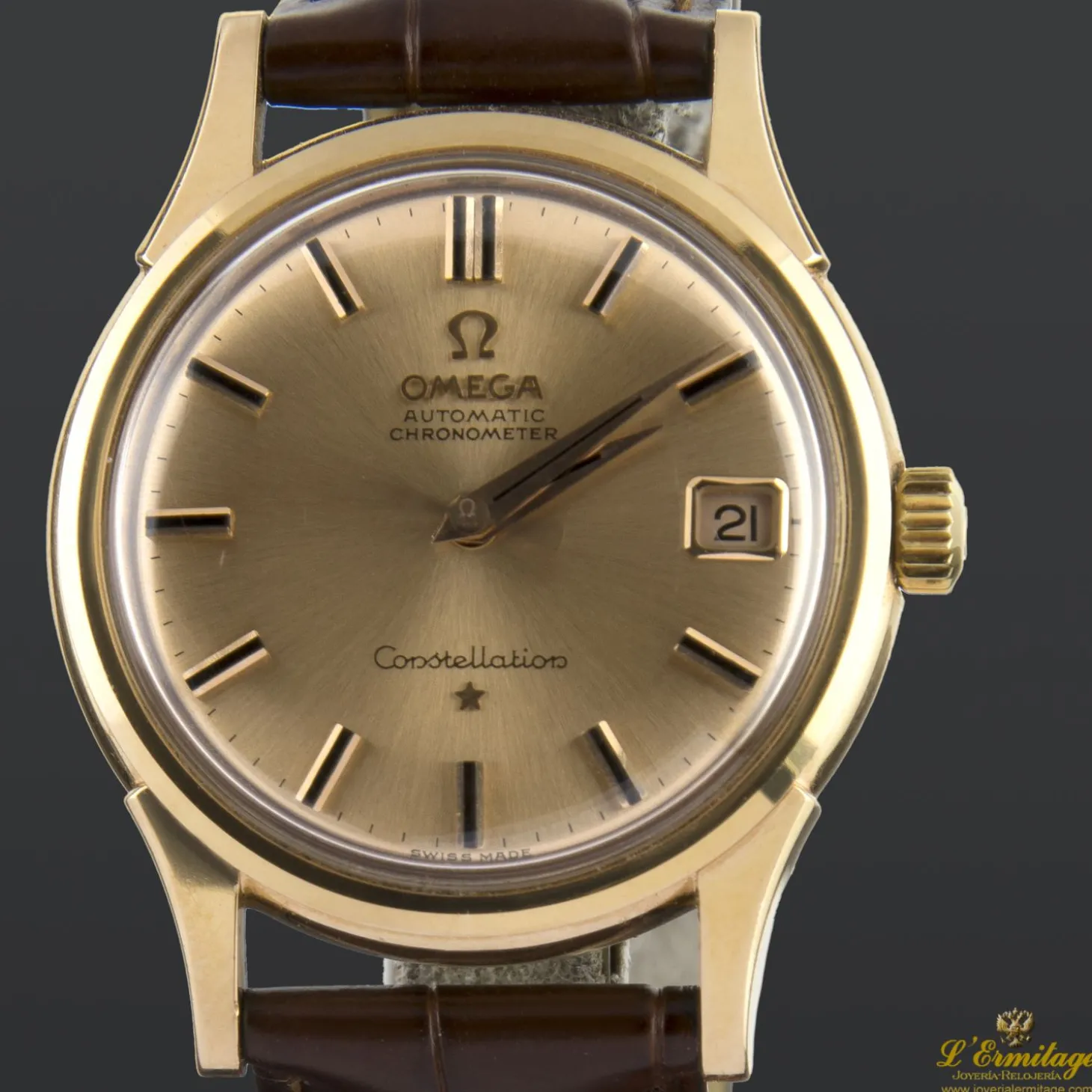 OMEGA Constellation automático oro amarillo caballero 34mm