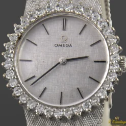 OMEGA Lady oro blanco con diamantes