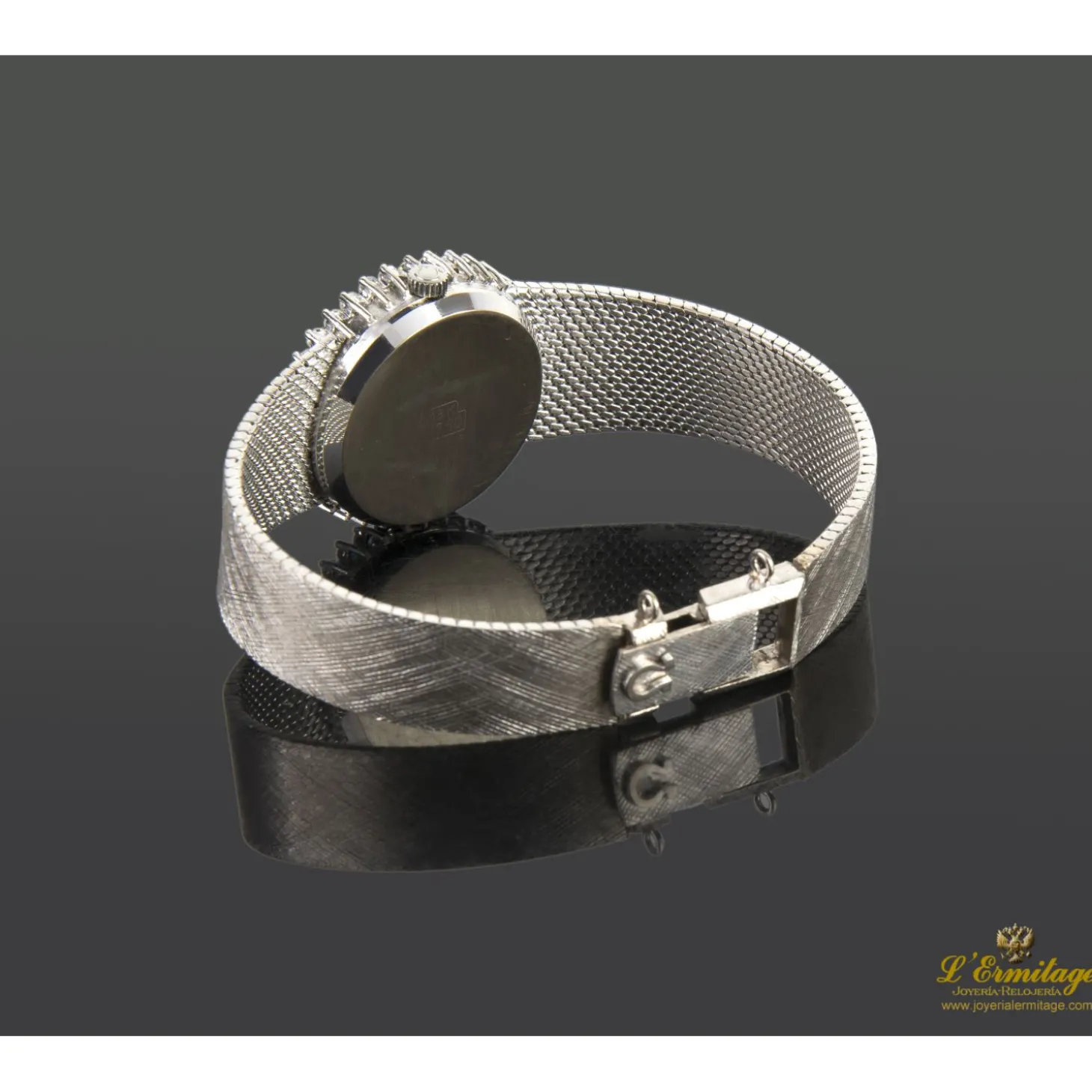 OMEGA Lady oro blanco con diamantes