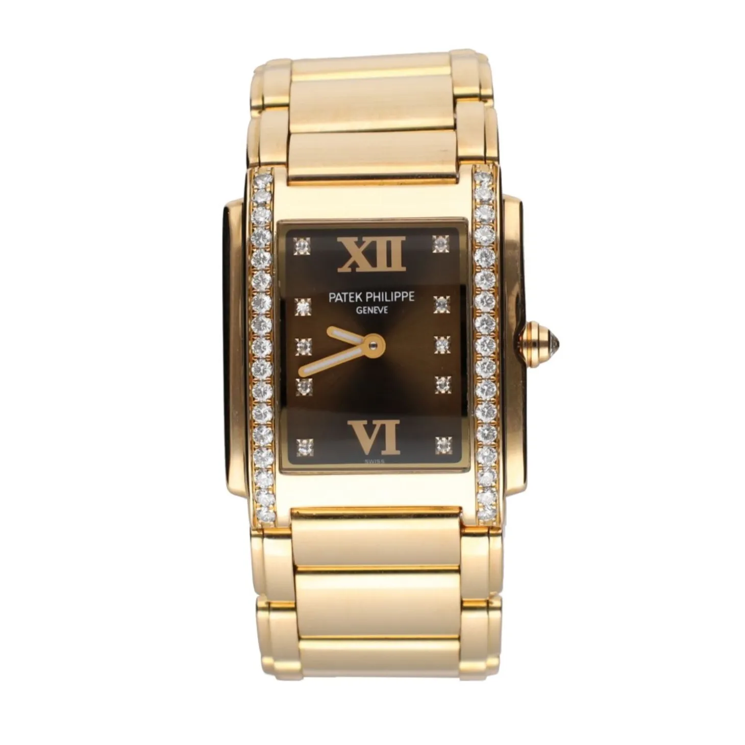 PATEK PHILIPPE Twenty-4 oro rosa diamonds.