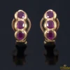 PENDIENTES Pendientes antiguos en oro amarillo con rubíes.