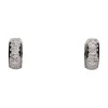 PENDIENTES Pendientes argolla ancha en oro blanco con brillantes.