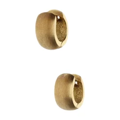 PENDIENTES Pendientes argolla ancha abierta en oro amarillo.