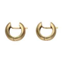 PENDIENTES Pendientes argolla ancha abierta en oro amarillo.