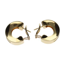 PENDIENTES Pendientes argollas en oro amarillo con cierre omega.