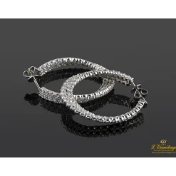 PENDIENTES Pendientes aro oro blanco y diamantes