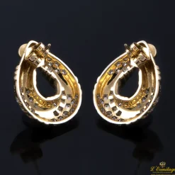 PENDIENTES Pendientes aro oro amarillo y diamantes