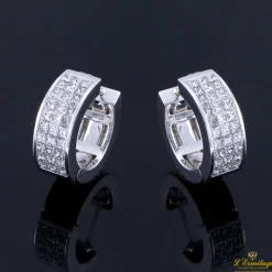 PENDIENTES Pendientes aro oro blanco y diamantes.