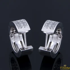 PENDIENTES Pendientes aro oro blanco y diamantes.