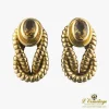 PENDIENTES Pendientes cartier nudo de hércules acero y oro citrino