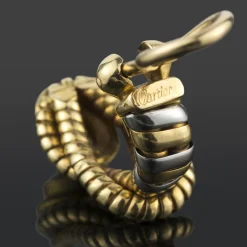 PENDIENTES Pendientes cartier nudo de hércules acero y oro citrino