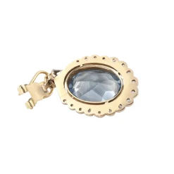 PENDIENTES Pendientes colgantes antiguos oro amarillo oro blanco aguamarinas y diamantes