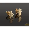 PENDIENTES Pendientes con forma de niños realizados en oro amarillo.