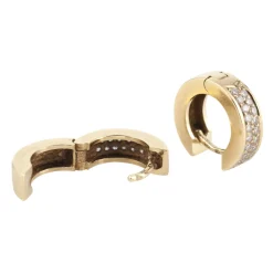 PENDIENTES Pendientes criollas mini oro amarillo y diamantes.