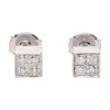 PENDIENTES Pendientes cuadrados bulgari en oro blanco con brillantes.