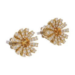 PENDIENTES Pendientes damiani en oro amarillo, citrinos y diamantes.