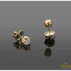 PENDIENTES Pendientes dormilonas en oro amarillo con brillantes