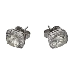 PENDIENTES Pendientes dormilonas en oro blanco y brillantes.