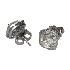 PENDIENTES Pendientes dormilonas en oro blanco y brillantes.