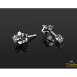 PENDIENTES Pendientes dormilonas oro blanco y diamantes.