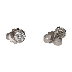 PENDIENTES Pendientes dormilonas en oro blanco con brillantes.
