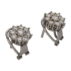 PENDIENTES Pendientes en oro blanco con brillantes.