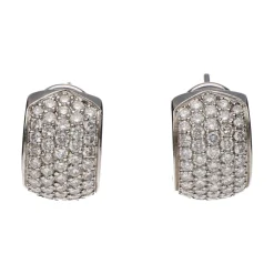 PENDIENTES Pendientes en oro blanco con brillantes.