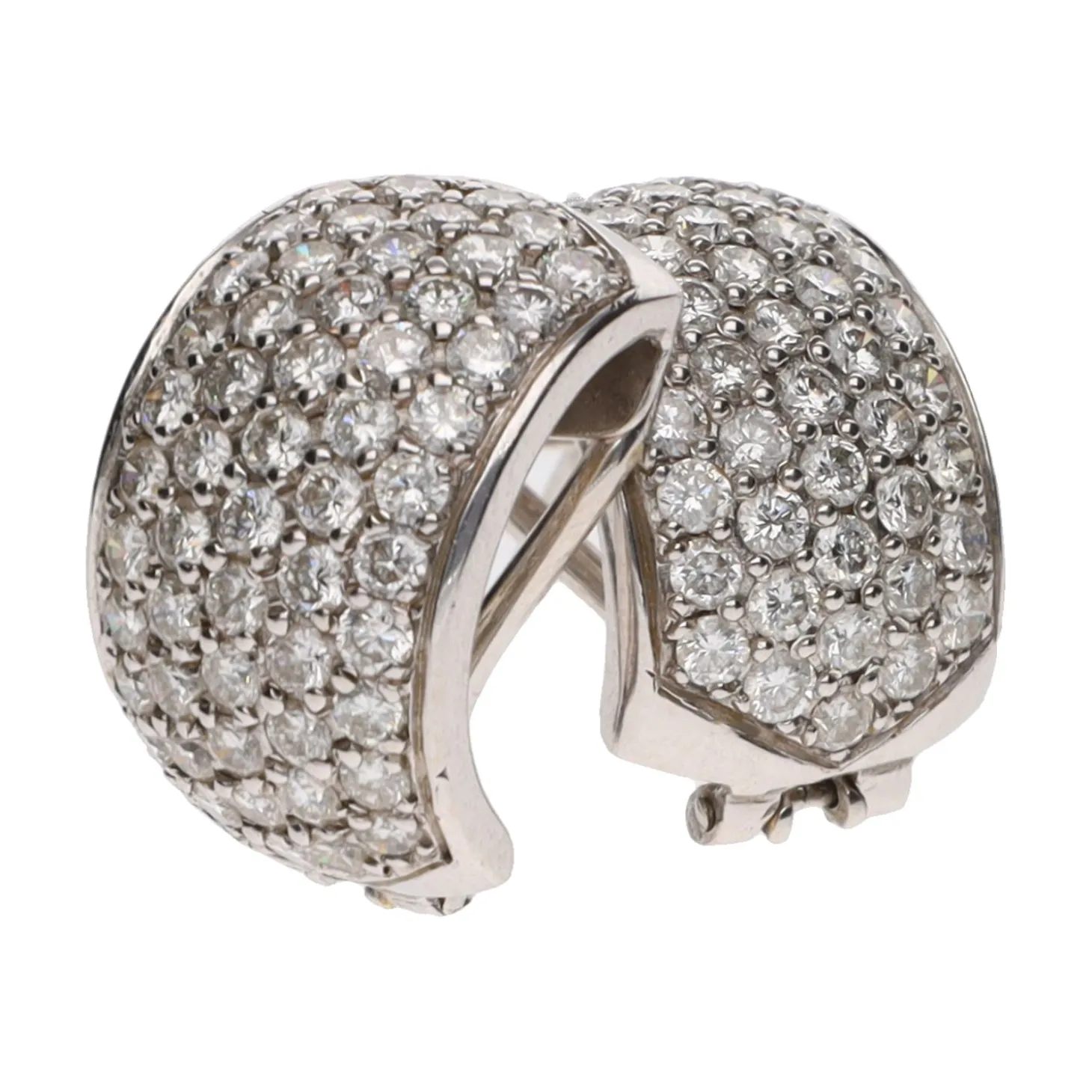 PENDIENTES Pendientes en oro blanco con brillantes.