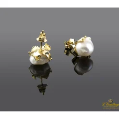 PENDIENTES Pendientes en oro amarillo y perlas barrocas