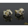 PENDIENTES Pendientes en oro amarillo y oro blanco con zafiros y brillantes.