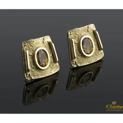 PENDIENTES Pendientes en oro amarillo con topacios