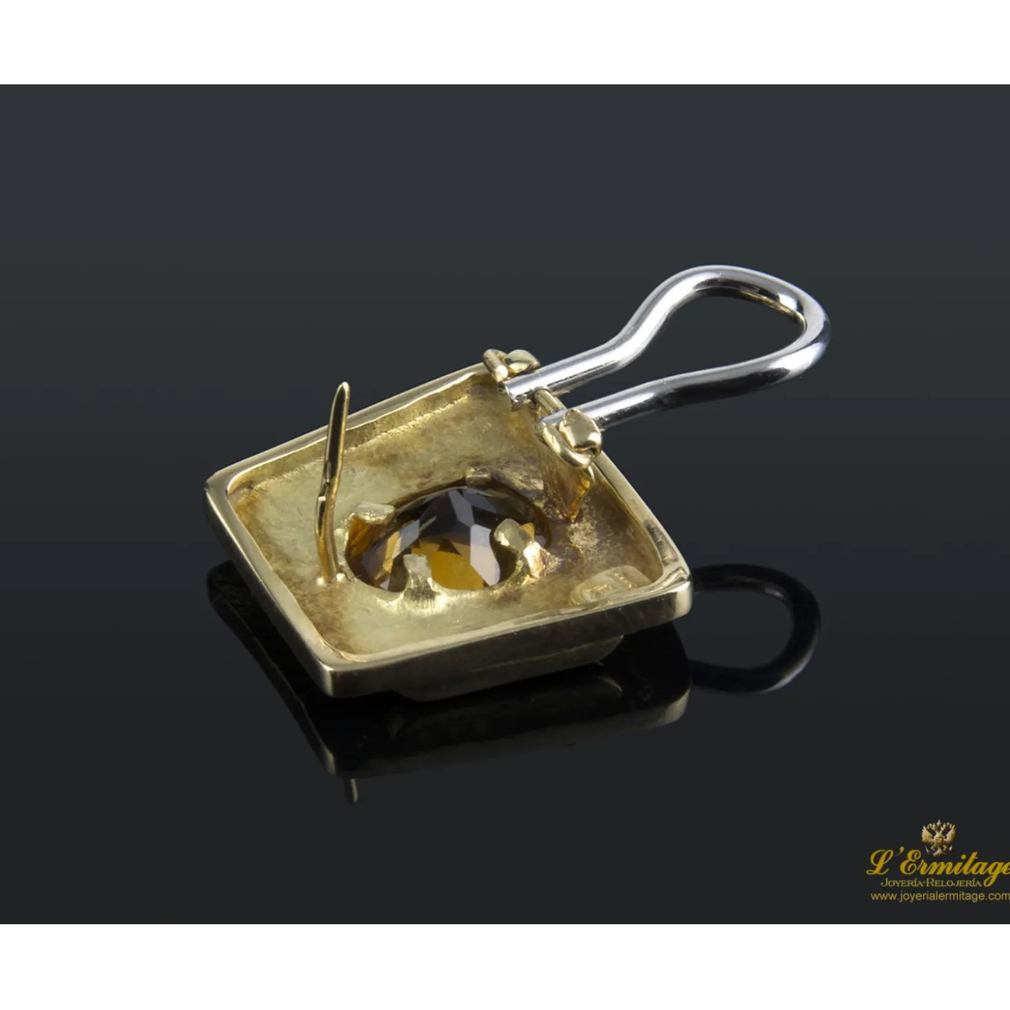 PENDIENTES Pendientes en oro amarillo con topacios