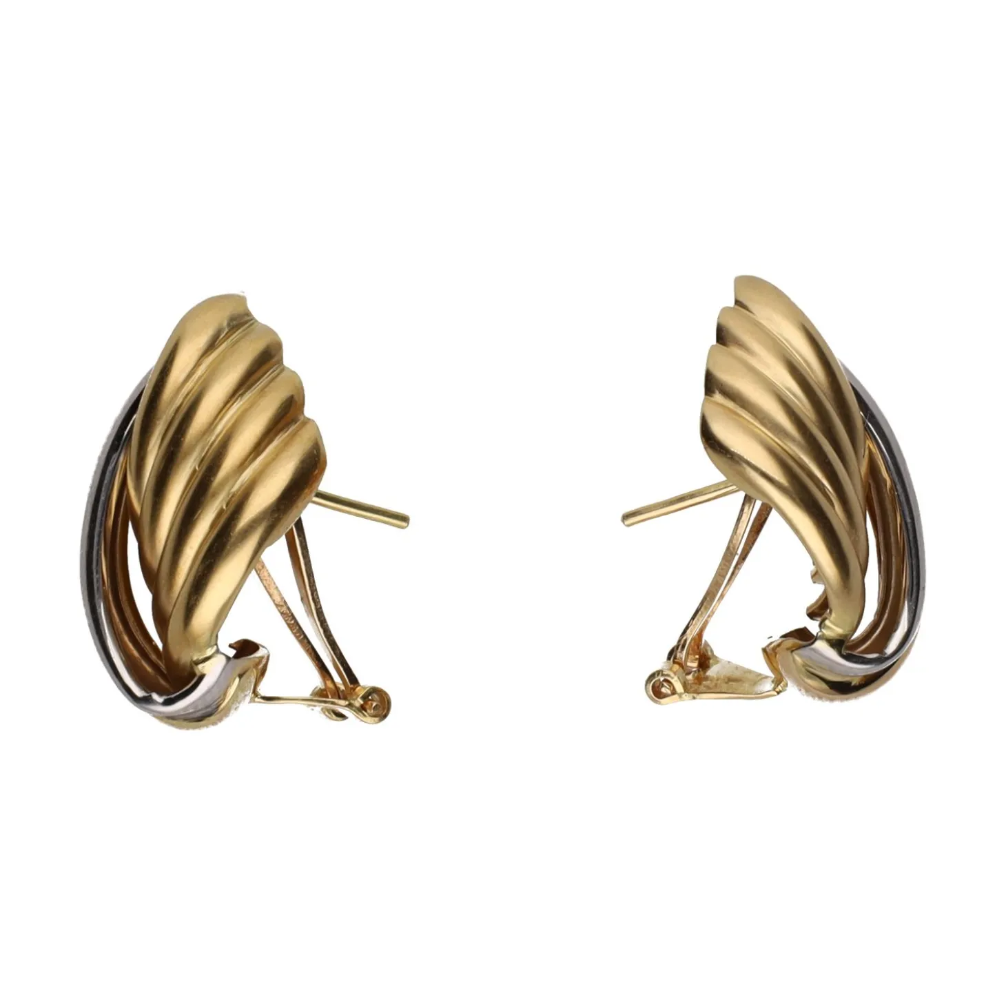 PENDIENTES Pendientes en oro amarillo y oro blanco.