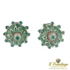 PENDIENTES Pendientes en oro amarillo y esmeraldas.