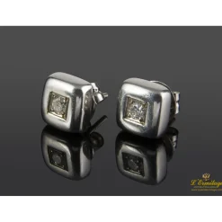 PENDIENTES Pendientes en oro blanco con brillantes