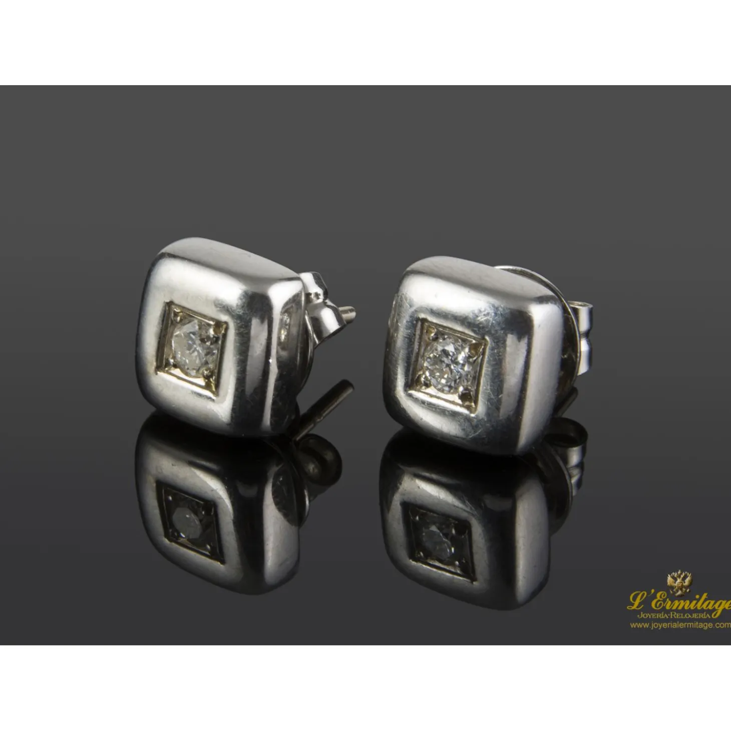 PENDIENTES Pendientes en oro blanco con brillantes