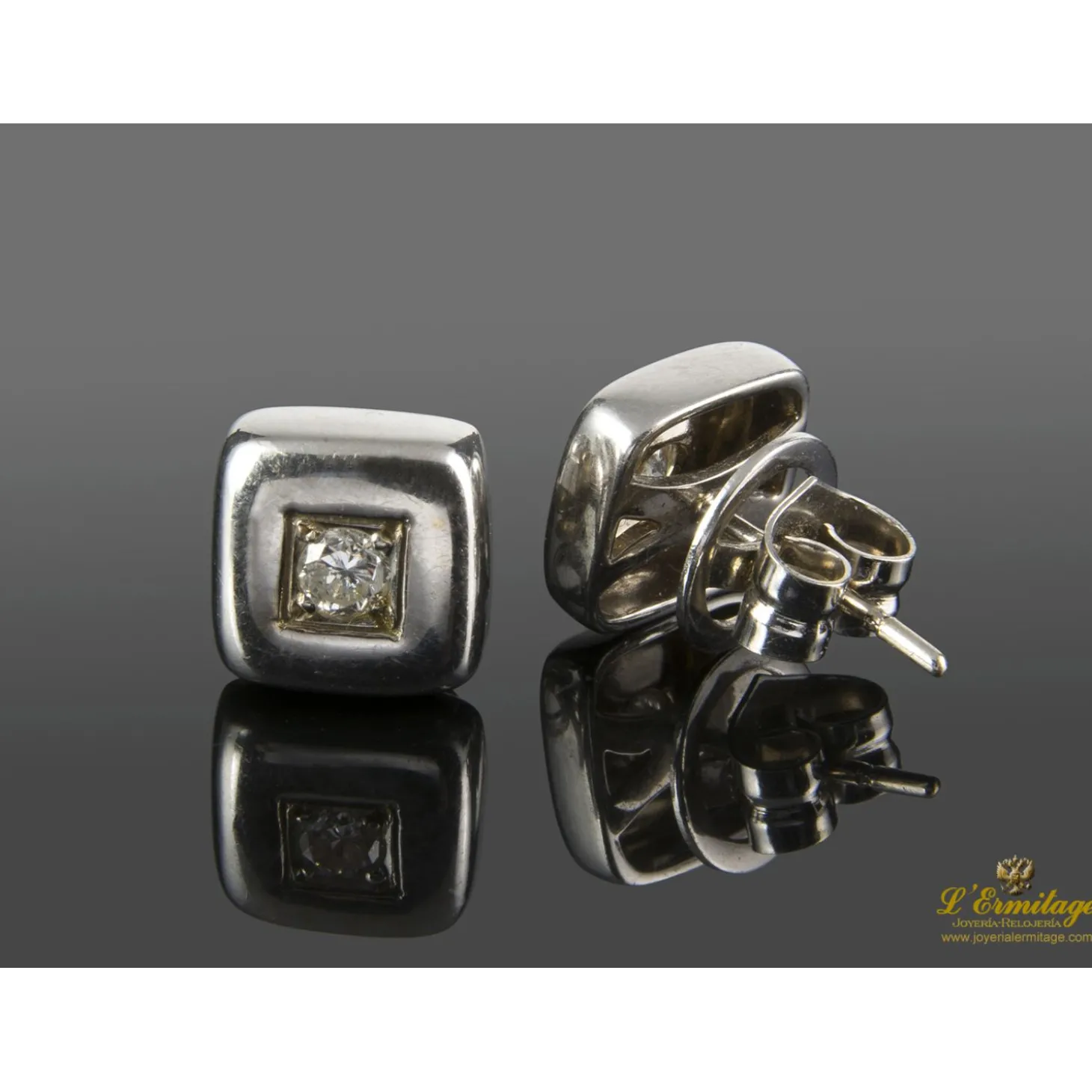 PENDIENTES Pendientes en oro blanco con brillantes
