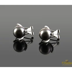 PENDIENTES Pendientes en oro blanco con perlas tahiti y brillantes