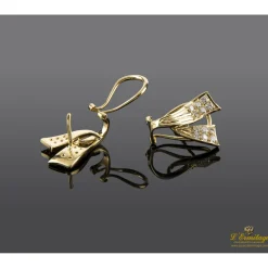 PENDIENTES Pendientes en oro amarillo con brillantes.